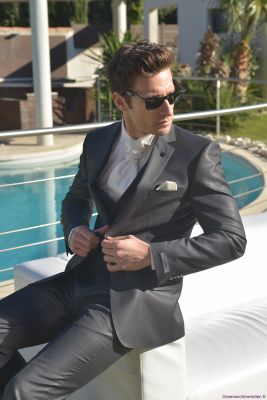 Costume Karl Lagerfeld gris 3 pièces cérémonie